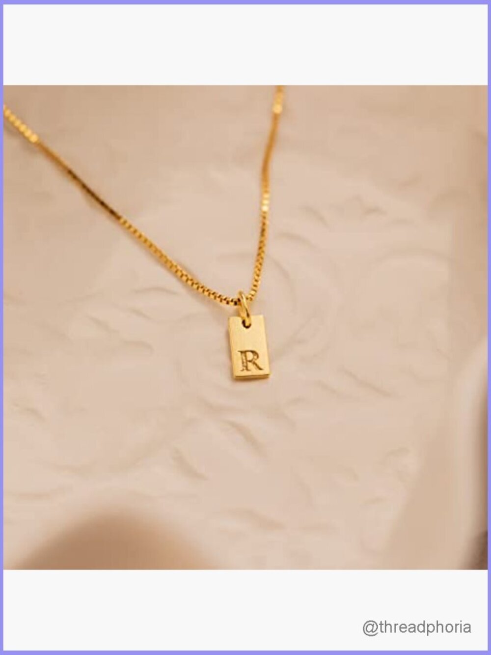 14K Gold Plated Letter Initial Necklace Dainty Pendant - Picture 6 of 7